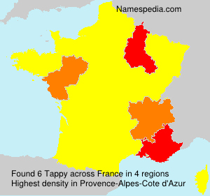 Surname Tappy in France Surname Tappy in France