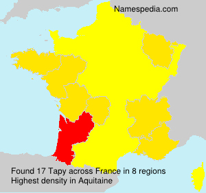 Surname Tapy in France Surname Tapy in France