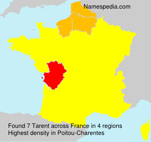 Surname Tarent in France Surname Tarent in France