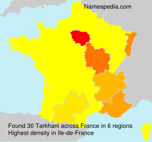 Surname Tarkhani in France Surname Tarkhani in France