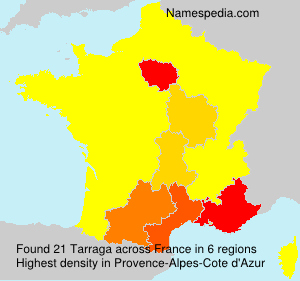 Surname Tarraga in France Surname Tarraga in France