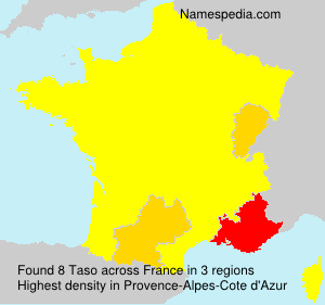 Surname Taso in France Surname Taso in France