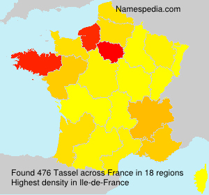 Surname Tassel in France Surname Tassel in France