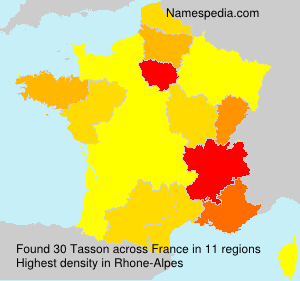 Surname Tasson in France Surname Tasson in France
