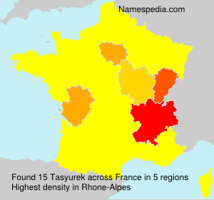 Surname Tasyurek in France Surname Tasyurek in France