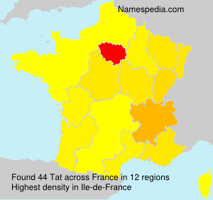 Surname Tat in France Surname Tat in France