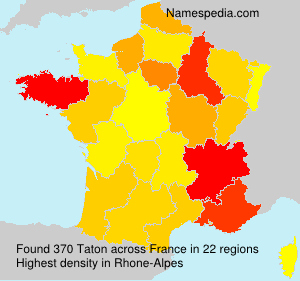 Surname Taton in France Surname Taton in France