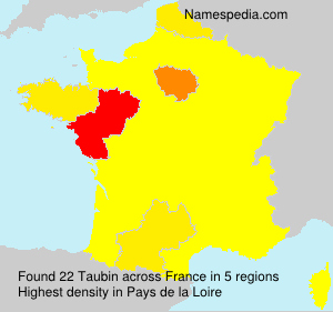 Surname Taubin in France Surname Taubin in France