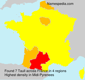 Surname Taull in France Surname Taull in France