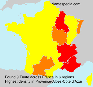 Surname Taute in France Surname Taute in France