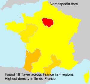 Surname Taver in France Surname Taver in France