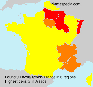 Surname Tavola in France Surname Tavola in France