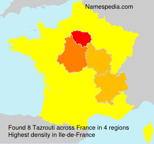 Surname Tazrouti in France Surname Tazrouti in France