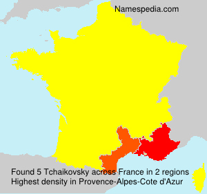 Surname Tchaikovsky in France