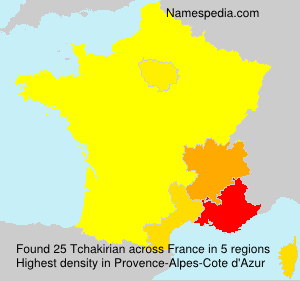 Surname Tchakirian in France