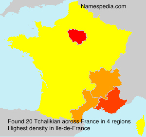 Surname Tchalikian in France
