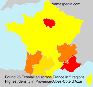 Surname Tcholakian in France Surname Tcholakian in France