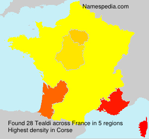 Surname Tealdi in France Surname Tealdi in France