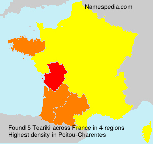 Surname Teariki in France Surname Teariki in France