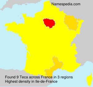 Surname Teca in France Surname Teca in France
