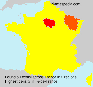 Surname Techini in France Surname Techini in France
