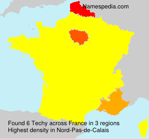 Surname Techy in France Surname Techy in France