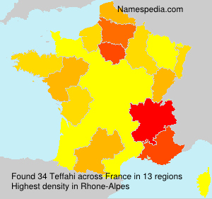 Surname Teffahi in France Surname Teffahi in France