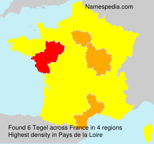 Surname Tegel in France Surname Tegel in France