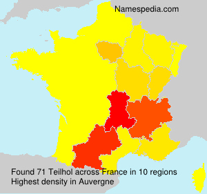Surname Teilhol in France Surname Teilhol in France