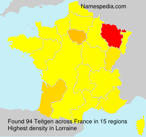 Surname Teitgen in France Surname Teitgen in France