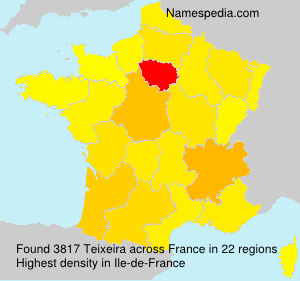 Surname Teixeira in France Surname Teixeira in France
