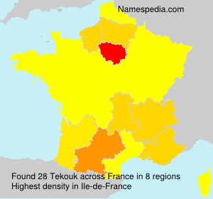 Surname Tekouk in France Surname Tekouk in France