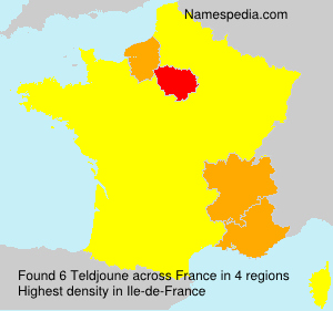 Surname Teldjoune in France Surname Teldjoune in France