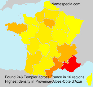 Surname Tempier in France Surname Tempier in France