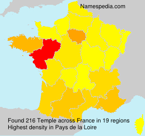 Surname Temple in France Surname Temple in France