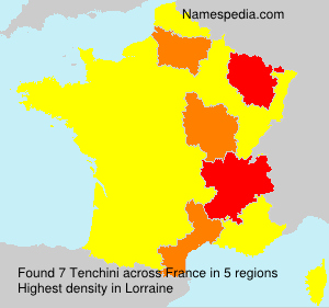 Surname Tenchini in France Surname Tenchini in France