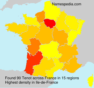 Surname Tenot in France Surname Tenot in France