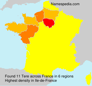 Surname Tere in France Surname Tere in France