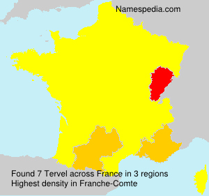 Surname Tervel in France Surname Tervel in France