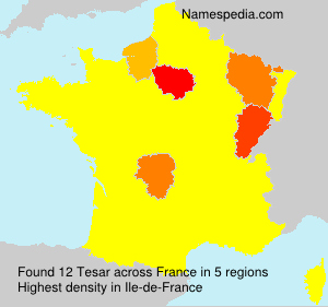 Surname Tesar in France Surname Tesar in France