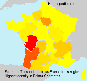 Surname Tessandier in France Surname Tessandier in France