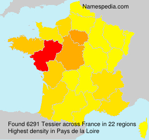 Surname Tessier in France Surname Tessier in France