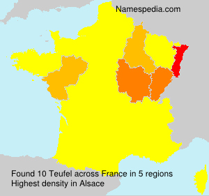 Surname Teufel in France Surname Teufel in France