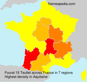 Surname Teullet in France Surname Teullet in France