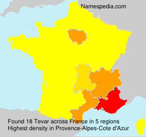 Surname Tevar in France Surname Tevar in France