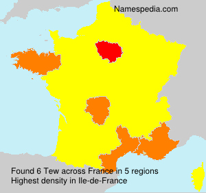 Surname Tew in France Surname Tew in France