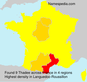 Surname Thadee in France Surname Thadee in France