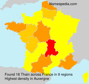 Surname Thain in France Surname Thain in France