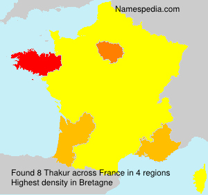 Surname Thakur in France Surname Thakur in France