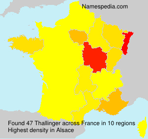 Surname Thallinger in France Surname Thallinger in France